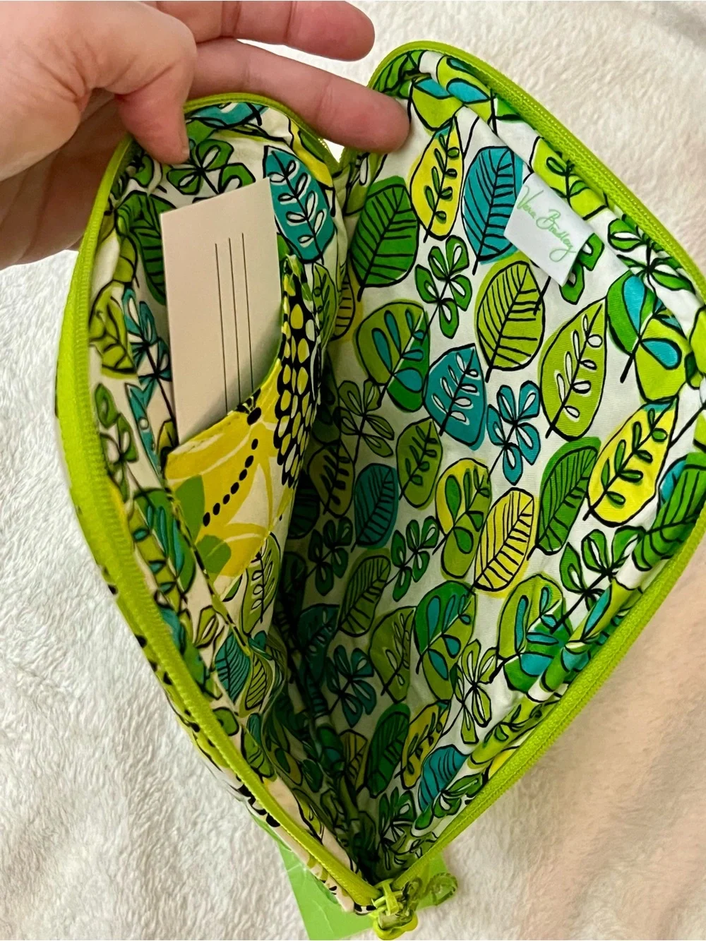 Vera Bradley Quilted E-Reader Sleeve in Lime’s Up Pattern